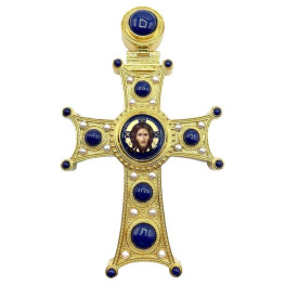 Cross for a priest made of brass with gold plating