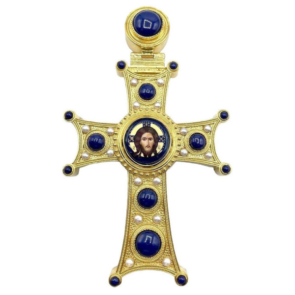 Cross for a priest made of brass with gold plating