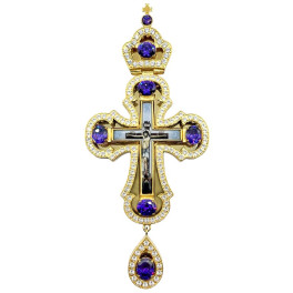 Cross for a priest made of gold-plated brass