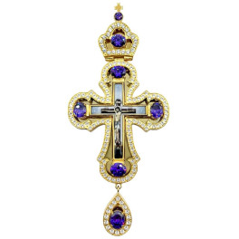 Cross for a priest made of gold-plated brass