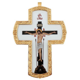 Kříž pro duchovního z pozlacené mosazi