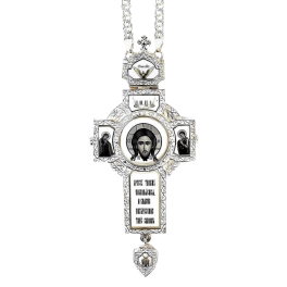Cross for the priest brass with decal and chain 