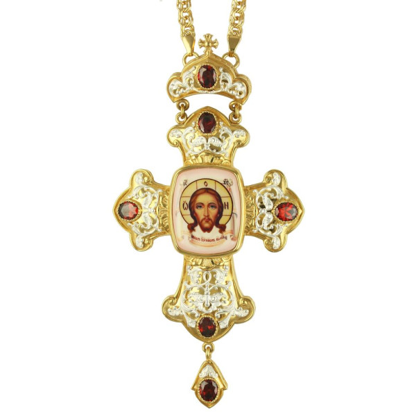 Kříž pro kněze mosaz ve zlacení s řetízkem  Kříž pro kněze mosaz ve zlacení s řetízkem