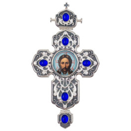 Kříž pro kněze z mosazi postříbřený s černěním Kříž pro kněze z mosazi postříbřený s černěním