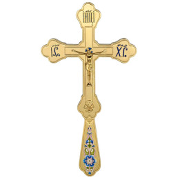 Altar cross brass plated 