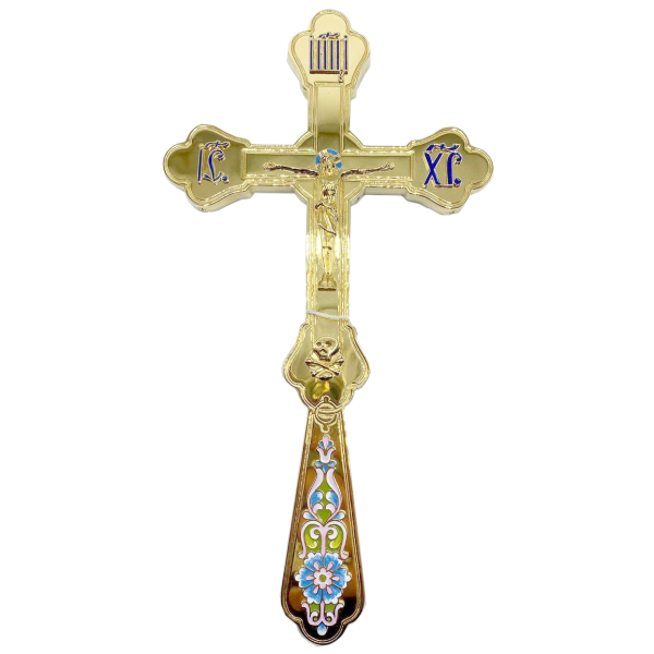 Altar cross brass plated 