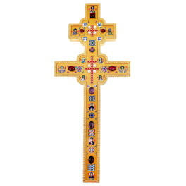Altar cross made of gold-plated jewelry alloy