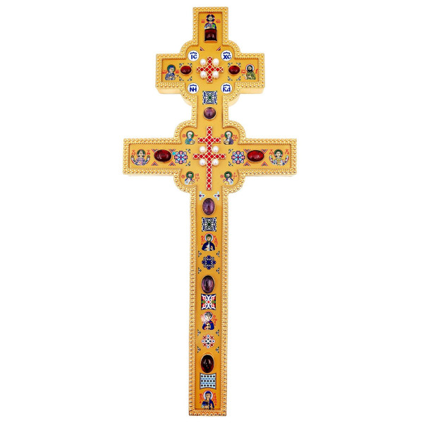Altar cross made of gold-plated jewelry alloy