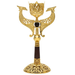 Vigil lamp made of brass in gilding