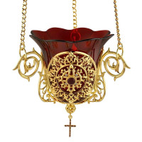 Brass hanging pendant vigil lamp Brass hanging pendant vigil lamp