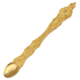 Brass spoon in gilding Brass spoon in gilding