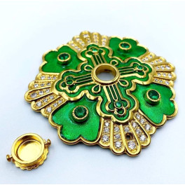 Gilded brass reliquary