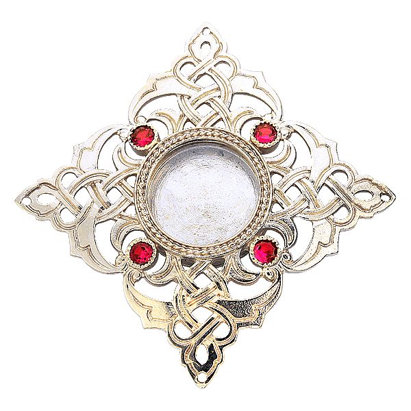 Brass reliquary in silver plating