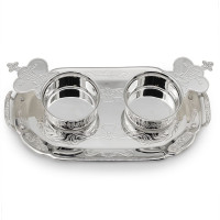 Sada pro arcibiskupské pití z mosazi se stříbřením Sada pro arcibiskupské pití z mosazi se stříbřením