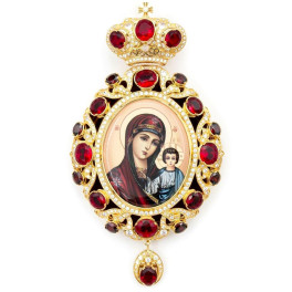 Biskupská panagia z pozlacené mosazi Biskupská panagia z pozlacené mosazi