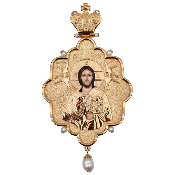 Bishop’s panagia made of gold-plated brass
