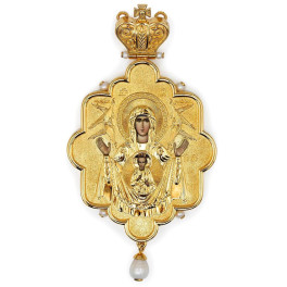 Biskupská panagia z pozlacené mosazi Biskupská panagia z pozlacené mosazi