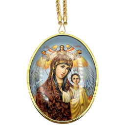 Panagia brass with chain 