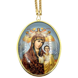 Panagia brass with chain 