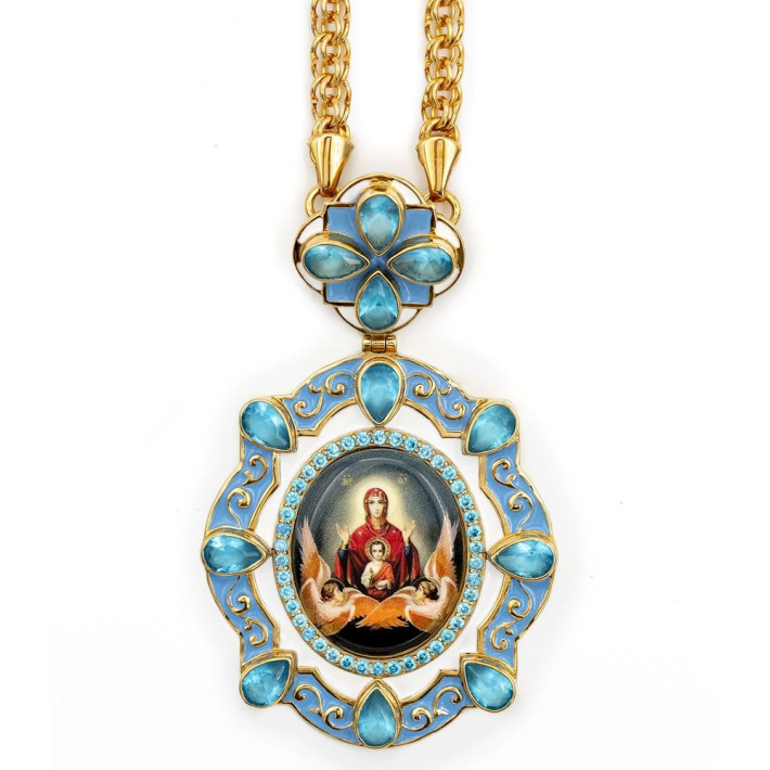 Orthodox Engolpion For Bishop made of gold-plated jewelry alloy