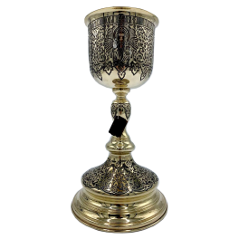 Chalice in gilding with rhodium-plating (small ornament) for 1.0 liter.