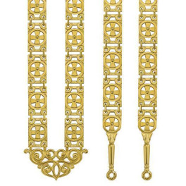 Chain for priest made of brass in gilt