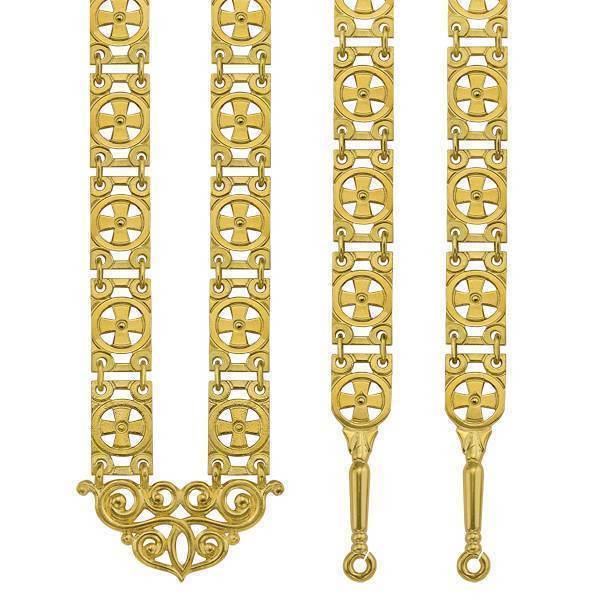 Chain for priest made of brass in gilt