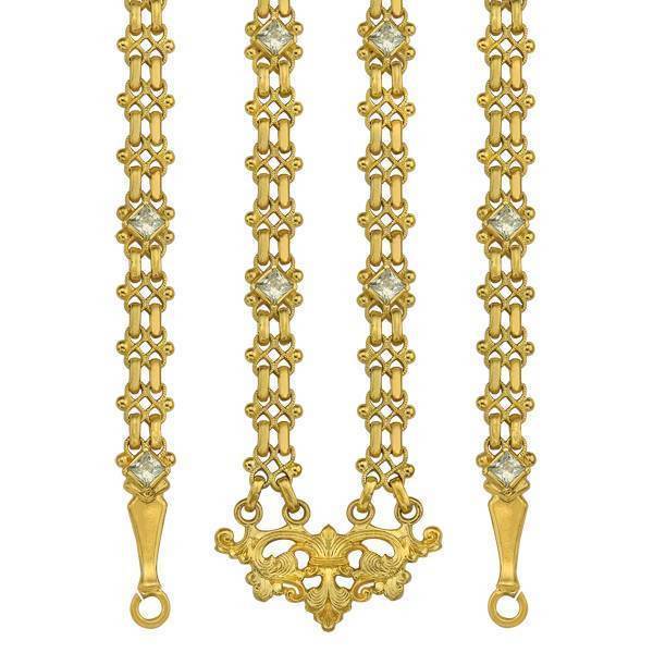 Chain for priests in brass in gold plated