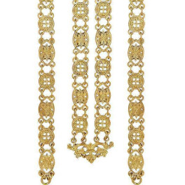 Church chain of brass in gold plated