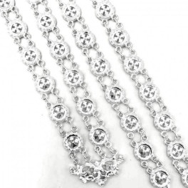 Silver plated brass chain for priests