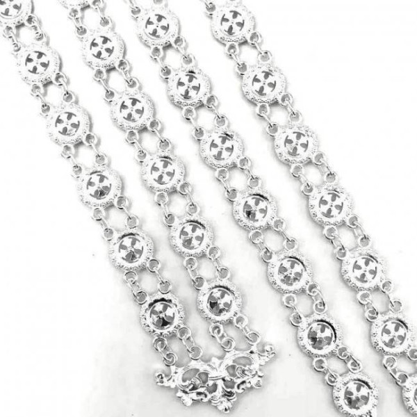 Silver plated brass chain for priests