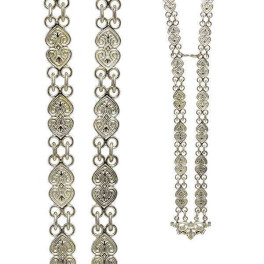 Chain for priests of brass in silver plated