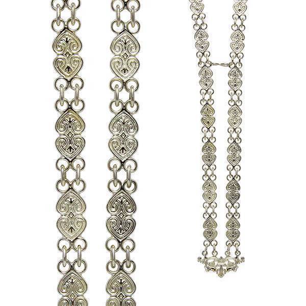 Chain for priests of brass in silver plated