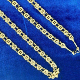 Chain for priests brass in gilded finish